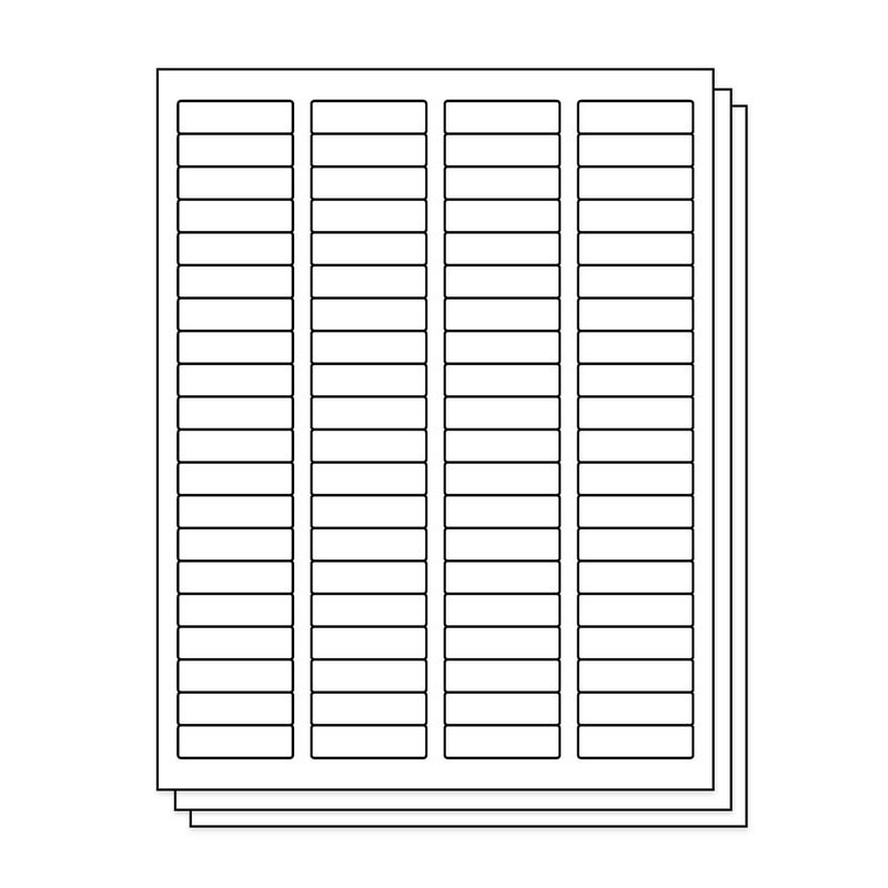 OfficeSmartLabels Blank, Rectangular, 1/2 x 1-3/4 inch Return Address Labels for Inkjet & Laser Printers (80 per Sheet, 12000 Labels, 150 Sheets) - Image 1